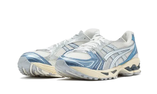 ASICS Gel-Kayano 14 Cream Metallic Blue — Authentiques & neuves — Luve Sneakers