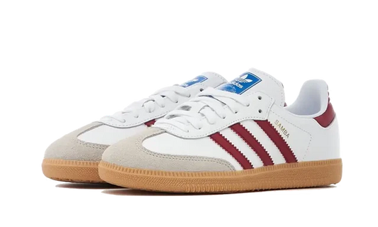 Adidas Samba OG White Burgundy Gum — Authentiques & neuves — Luve Sneakers