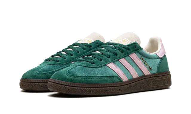 Adidas Handball Spezial Green Pink Velvet — Authentiques & neuves — Luve Sneakers