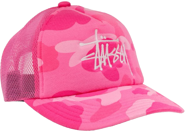Casquette Stüssy x Bape Pink White SS22 — Livraison 24h depuis la Belgique — Luve Sneakers