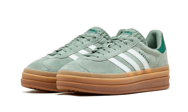 Adidas Gazelle Bold Silver Green — Authentiques & neuves — Luve Sneakers