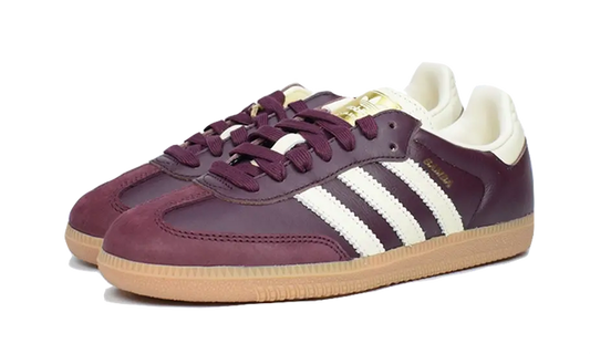 Adidas Samba OG Maroon Crewht Gold — Authentiques & neuves — Luve Sneakers