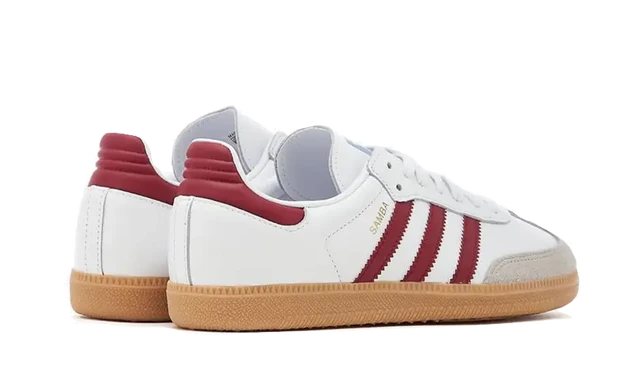 Adidas Samba OG White Burgundy Gum — Bons prix — Luve Sneakers