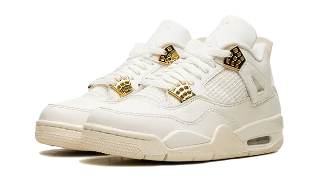 Air Jordan 4 Sail Metallic Gold — Authentiques & neuves — Luve Sneakers