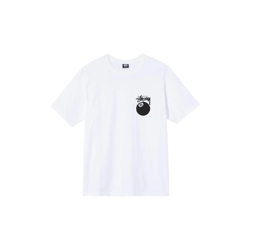 T-shirt Stüssy 8 Ball White— Livraison 24h depuis la Belgique — Luve Sneakers