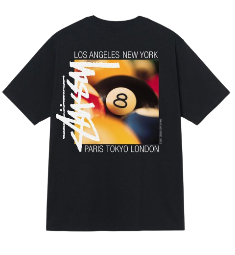 T-shirt Stüssy Billiards Black— Livraison 24h depuis la Belgique — Luve Sneakers